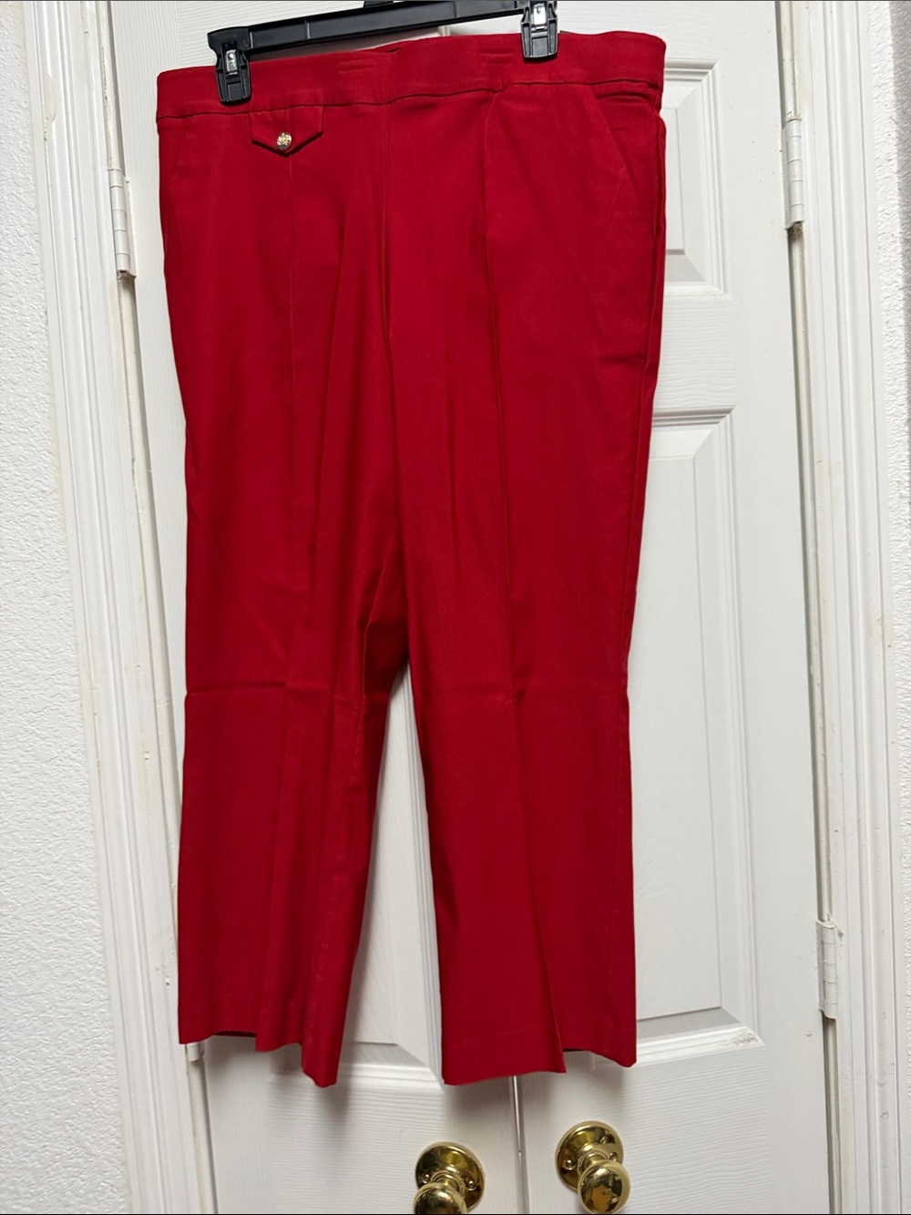 Counterparts Red Luxe Stretch Crop Pants - Size L - NWT